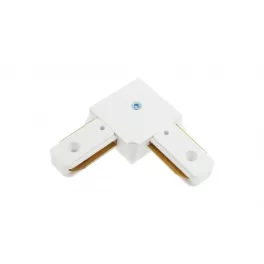 Connector for busbars 1f, angular, white