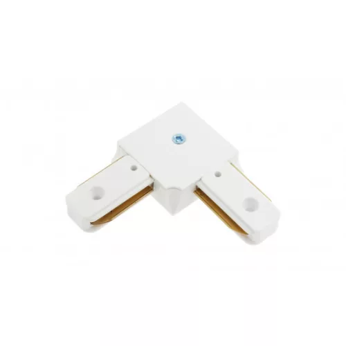 Connector for busbars 1f, angular, white