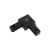 Connector for busbars 1f, angular, black