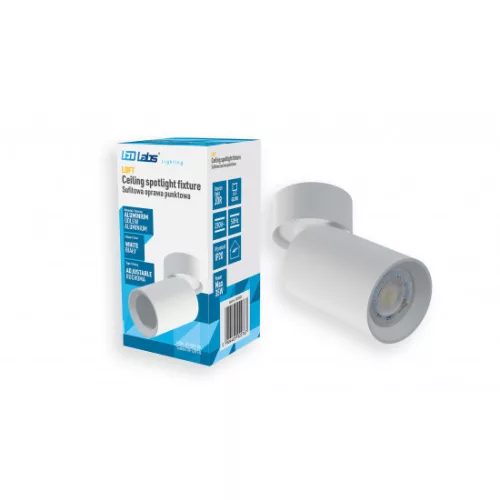 Bendable/rotatable ceiling spotlight fixture SPOT LUMI rotating white LAB-20-0002-08 LED Labs