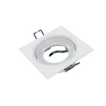 Ceiling lighting point fitting TORN cast square adjustable matt white