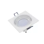 Ceiling lighting point fitting TORN cast square adjustable matt white