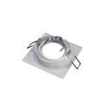Ceiling lighting point fitting TORN cast square adjustable matt white