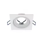Ceiling lighting point fitting TORN cast square adjustable matt white