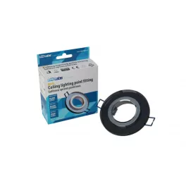   Ceiling lighting point fitting ROVO glass round black LAB-20-1210-21 LED Labs