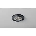 Ceiling lighting point fitting ROVO glass round black LAB-20-1210-21 LED Labs