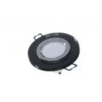 Ceiling lighting point fitting ROVO glass round black LAB-20-1210-21 LED Labs