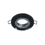 Ceiling lighting point fitting ROVO glass round black LAB-20-1210-21 LED Labs