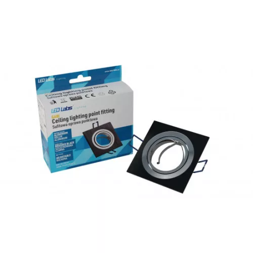 Ceiling lighting point fitting GABI square adjustable black brushed LAB-20-1220-07 LED Labs