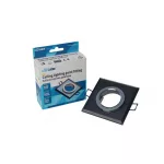 Ceiling lighting point fitting RIA glass square black LAB-20-1220-19 LED Labs