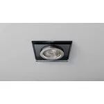 Ceiling lighting point fitting RIA glass square black LAB-20-1220-19 LED Labs