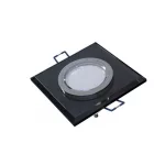 Ceiling lighting point fitting RIA glass square black LAB-20-1220-19 LED Labs