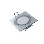Ceiling lighting point fitting GABI square adjustable silver brushed LAB-20-1320-06 LED Labs