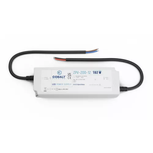 CobaltElectro 192W 12V IP67 ZPV LED power supply