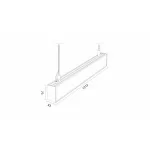 LUMINES CLARO Linear LED Luminaire - silver anodized - 4000K - 120cm LAB-26-0000-06 LED Labs
