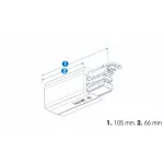 Final power supply of the 3-phase  XTS11-3 track, RIGHT, white LAB-34-1103-00 LED Labs