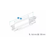 Middle power supply of the 3-phase XTS14-3 track, white LAB-34-1403-00 LED Labs