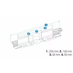 Adjustable connector for 3-phase track XTS24-1, gray
