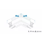 L-angle connector for 3-phase track XTS34-3 LEFT, white LAB-34-3403-00 LED Labs