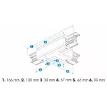 T-type connector for 3-phase track XTS37-2 black LAB-34-3702-00 LED Labs