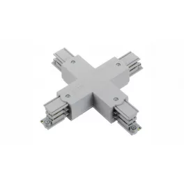 Cross connector + 3-phase track XTS38-1 gray