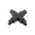 Cross connector + 3-phase track XTS38-2 black