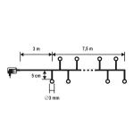 Home LC 768/M LED-es cluster fényfüzér 7,5 m / 768 db színes LED, fekete vezeték, 8 fényprogram, távirányító, hálózati adapter, kül- és beltéri kivitel, LC_768_M
