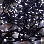 Home LC 768/WH LED-es cluster fényfüzér 7,5 m / 768 db hidegfehér LED, fekete vezeték, 8 fényprogram, távirányító, hálózati adapter, kül- és beltéri kivitel, LC_768_WH