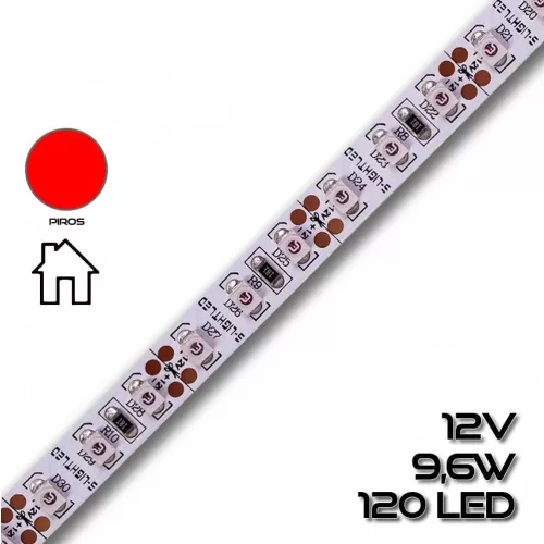 LEDszalag SL-3528WN120 120led/m IP20 színes 9,6W/m piros LED10705