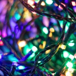 Home LED248M LED fényfüzér, 240db színes LED, 23,9m hosszúságú, 8 program időzítővel, zöld vezeték, adapteres tápellátás, kül- és beltéri kivitel