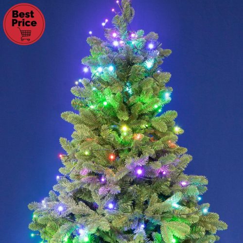 iSparkle LEDS096V LED-es fényfüzér, 9,5 m / 96 db RGB LED, applikációval vezérelhető, smart, kül- és beltéri kivitel, LEDS096V