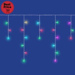   iSparkle LEDS108IV-1 LED-es fényfüggöny, 3 m / 108 db RGB LED, applikációval vezérelhető, smart, kül- és beltéri kivitel, LEDS108IV-1