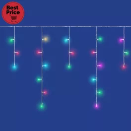   iSparkle LEDS108IV-1 LED-es fényfüggöny, 3 m / 108 db RGB LED, applikációval vezérelhető, smart, kül- és beltéri kivitel, LEDS108IV-1