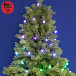   iSparkle LEDS120DV LED-es fényfüzér, 11,9 m / 120 db RGB LED, gömb, applikációval vezérelhető, smart, kül- és beltéri kivitel, LEDS120DV