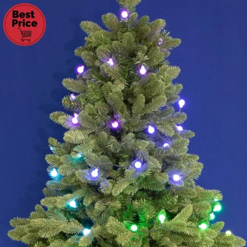 iSparkle LEDS120DV LED-es fényfüzér, 11,9 m / 120 db RGB LED, gömb, applikációval vezérelhető, smart, kül- és beltéri kivitel, LEDS120DV