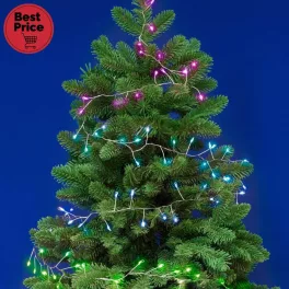   iSparkle LEDS120V-C micro LED-es cluster fényfüzér, 3 m / 120 db RGB LED, applikációval vezérelhető, smart, kül- és beltéri kivitel, LEDS120V-C