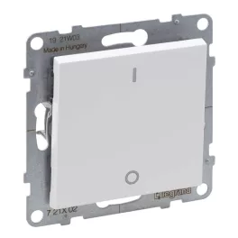   Legrand Suno kétpólusú kapcsoló 10AX, fehér (102), Legrand 721102