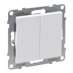 Legrand Suno kettős váltókapcsoló 10AX, fehér (106+6), Legrand 721108