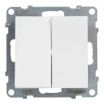 Legrand Suno kettős váltókapcsoló 10AX, fehér (106+6), Legrand 721108
