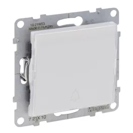   Legrand Suno egypólusú nyomó jelzőfénnyel, címketartóval, fehér (N101), Legrand 721110