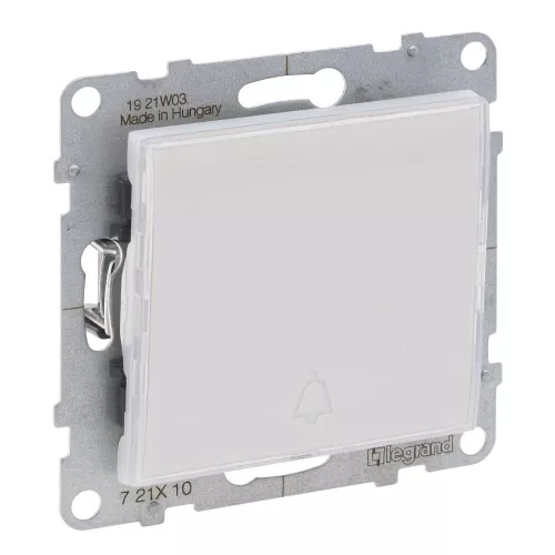 Legrand Suno egypólusú nyomó jelzőfénnyel, címketartóval, fehér (N101), Legrand 721110