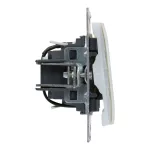 Legrand Suno egypólusú nyomó jelzőfénnyel, címketartóval, fehér (N101), Legrand 721110