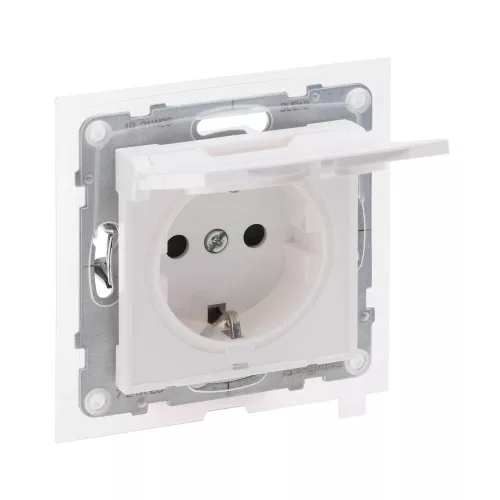 Legrand Suno 2P+F csatlakozóaljzat (rugós), biztonsági zsaluval, IP44, fehér, Legrand 721123