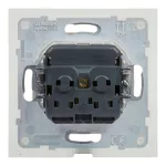 Legrand Suno 2P+F csatlakozóaljzat (rugós), biztonsági zsaluval, IP44, fehér, Legrand 721123