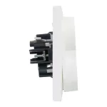 Legrand Suno 2x2P+F csatlakozóaljzat kerettel (rugós), biztonsági zsaluval, komplett, fehér, Legrand 721126