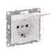Legrand Suno 2P+F csatlakozóaljzat (rugós), biztonsági zsaluval, csapófedéllel IP21, fehér, Legrand 721127