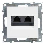 Legrand Suno 2xRJ45 Cat.6 UTP csatlakozóaljzat, fehér, Legrand 721153