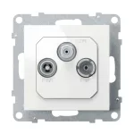 Legrand Suno TV-R-SAT csatlakozóaljzat végzáró (apa), fehér, Legrand 721167