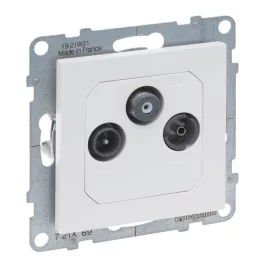   Legrand Suno TV-R-SAT csatlakozóaljzat, végzáró apa (10 dB), fehér, Legrand 721169