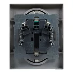 Legrand Suno 2x2P+F csatlakozóaljzat kerettel (rugós), biztonsági zsaluval, komplett, alumínium, Legrand 721326